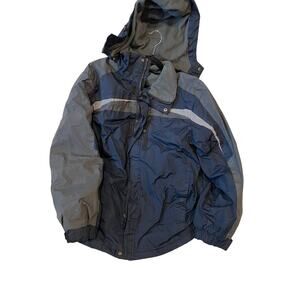 Faded Glory Hooded Blue Gray Insulated Jacket Mens M